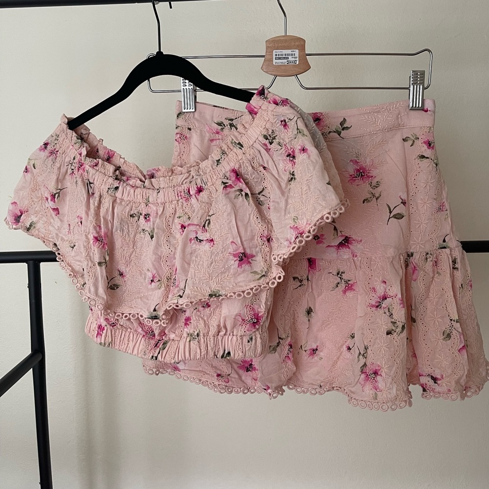 floral 2 piece skirt set😍